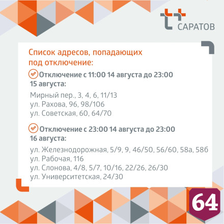 Жителям Саратова сообщили об отключениях горячей и холодной воды 