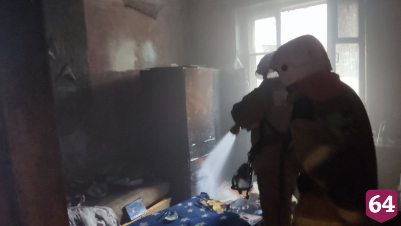 На Чернышевского горела квартира в пятиэтажке