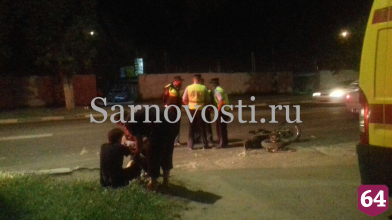 В Саратове байкер скрывался от полиции и разбил голову