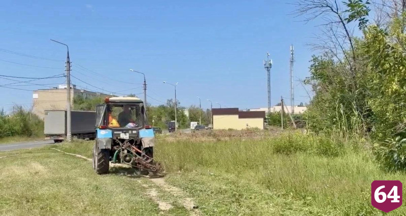 На улицах Энгельса усилили покос и полив