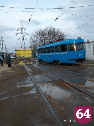В Саратове трамвай сошел с рельсов «при обкатке вагона»