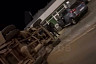 Ночью после ДТП у Сенного рынка перевернулся грузовик