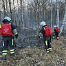 У села Лох стабилизировали лесопожарную обстановку 