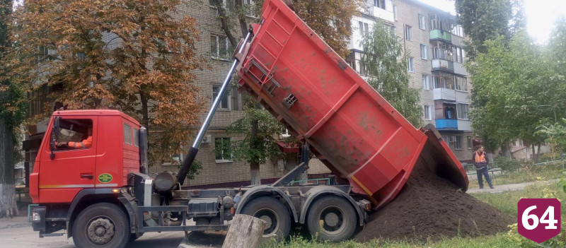 В сквере по просьбам саратовцев провели уборку и высадили деревья 