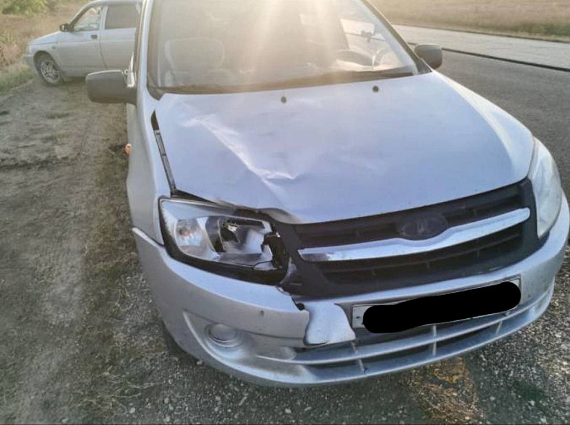 Под Саратовом автоледи на «Гранте» сбила дорожного рабочего