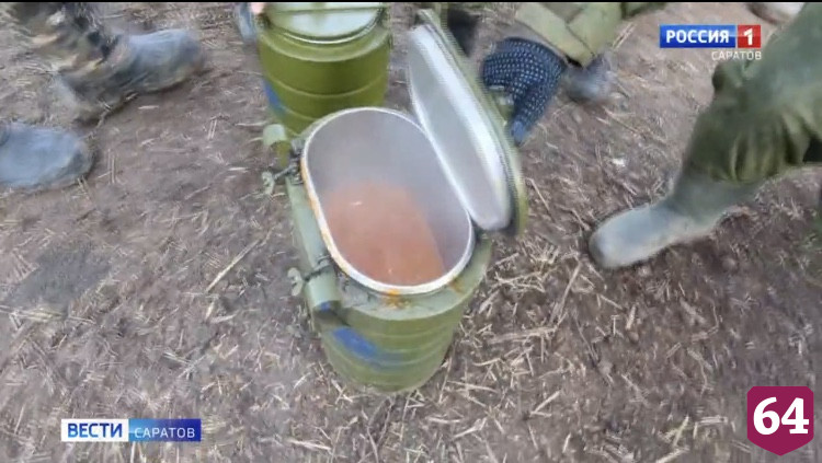 Блюда саратовских бойцов в зоне СВО показали по ТВ
