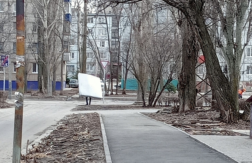 Саратовцев удивил бегающий по улице матрас 
