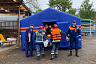 В Саратове спасатели тренировались убирать нефтяные пятна на Волге