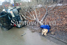 В Саратове водитель сбил дерево и опрокинулся на иномарке