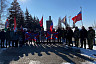 В Саратове развернули 200-метровую копию Знамени Победы