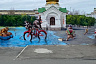 Саратовский художник отреставрировал облезлых котиков на Театральной площади