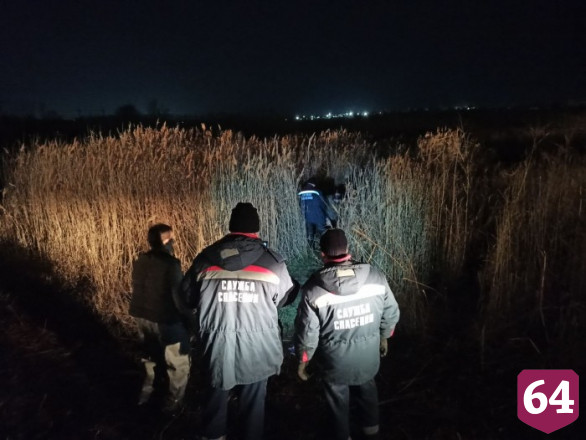 В Елшанке спасатели вытащили увязшего в камышах алабая