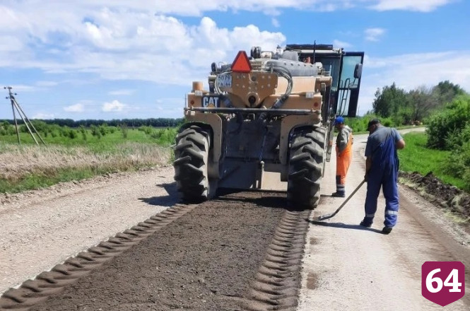 В Саратовской области ремонт участка дороги на Тамбов завершен на треть