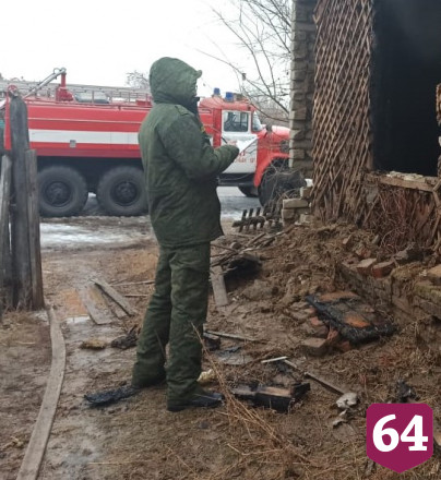 На пожаре в 2-квартирном доме сгорел мужчина 