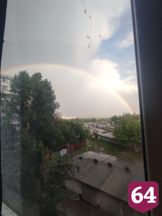 Саратовцы делились в сети снимками двойной радуги
