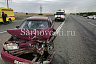 В массовой аварии под Саратовом пострадали 3 человека