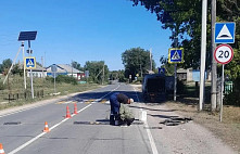 Дорожники восстановили демонтированного неизвестным «лежачего полицейского»