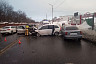 В массовом ДТП у кладбища автомобили превратились в груду металла