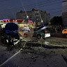 В Саратове автомобиль протаранил дорожный знак 