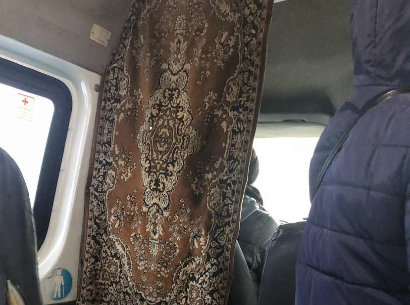 В Саратове пассажиров возмутил ковер в автобусе 
