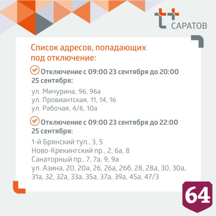 В Саратове отключили горячую и холодную воду 