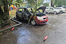 На парковке у детской площадки полыхал автомобиль