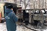 В гараже диспансера под Саратовом сгорел УАЗ